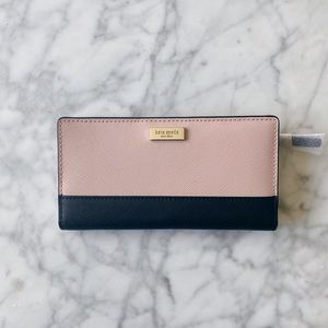 Kate Spade Laurel Stacy wallet pink black